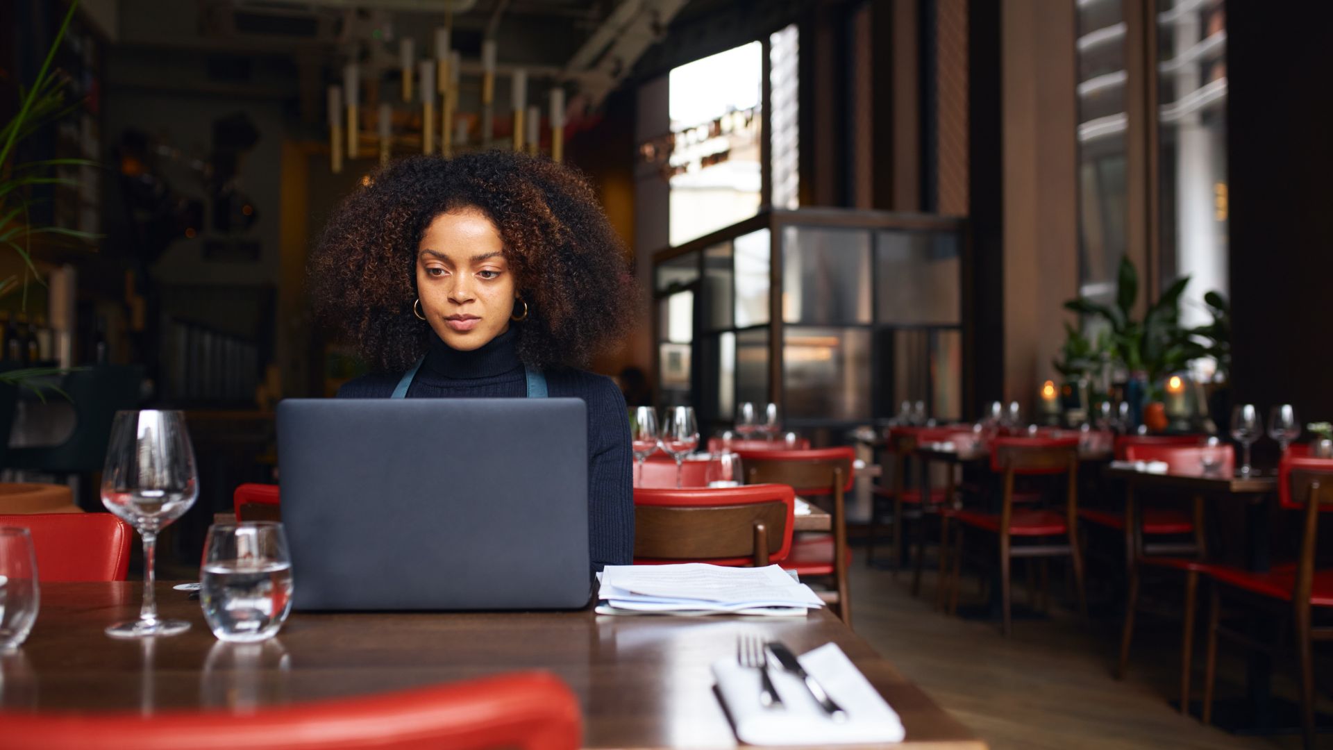 woman at computer