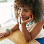 black woman smiling