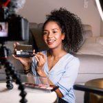 influencer marketing - lady with video camera