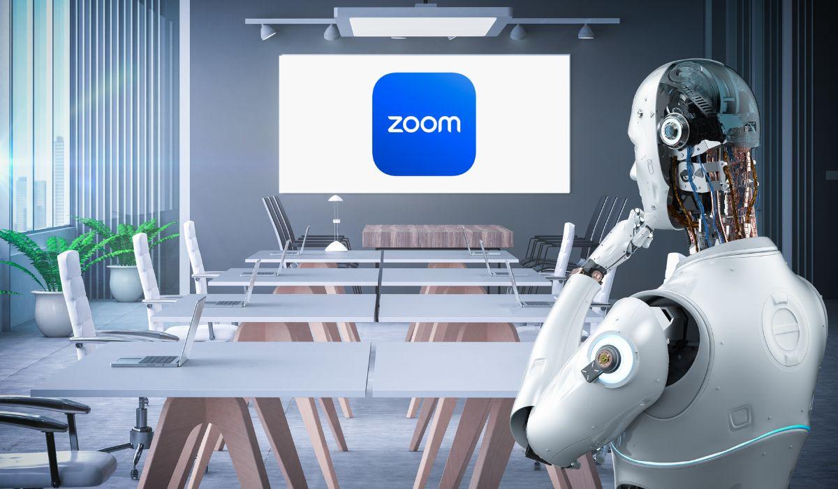 A Robot in a Zoom meeting.