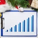 New year concept and christmas with business and profit growth report.